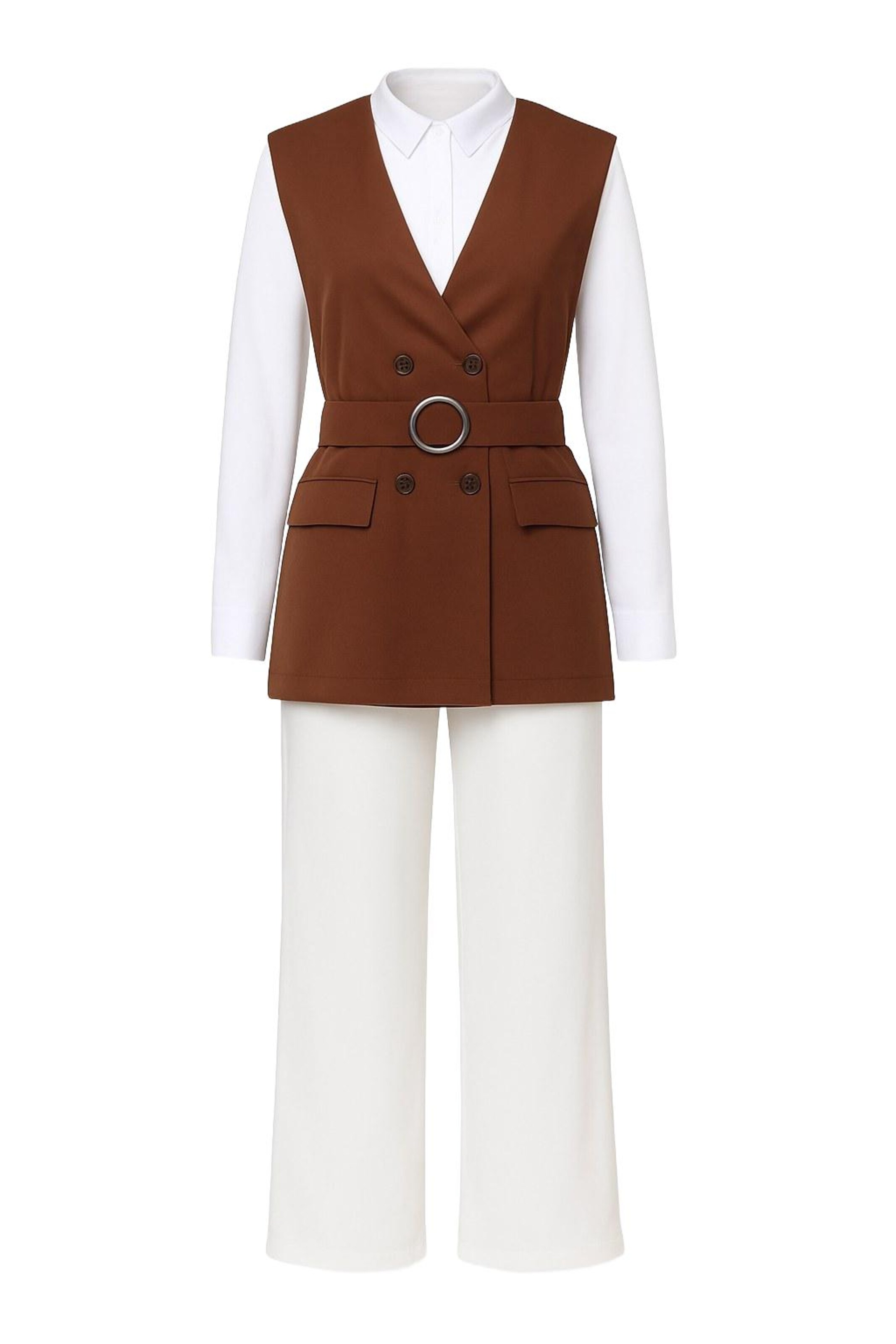 MODAMIHRAM Hosenanzug in Braun: Vorderseite