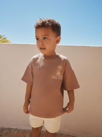 T-Shirt Next en marron : devant