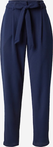 VILA Loose fit Pleat-Front Pants 'CLAVA' in Blue: front