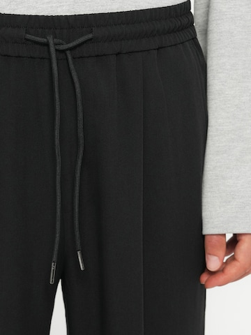 juoda Only & Sons Laisvas Klostuotos kelnės 'ONSHILL'