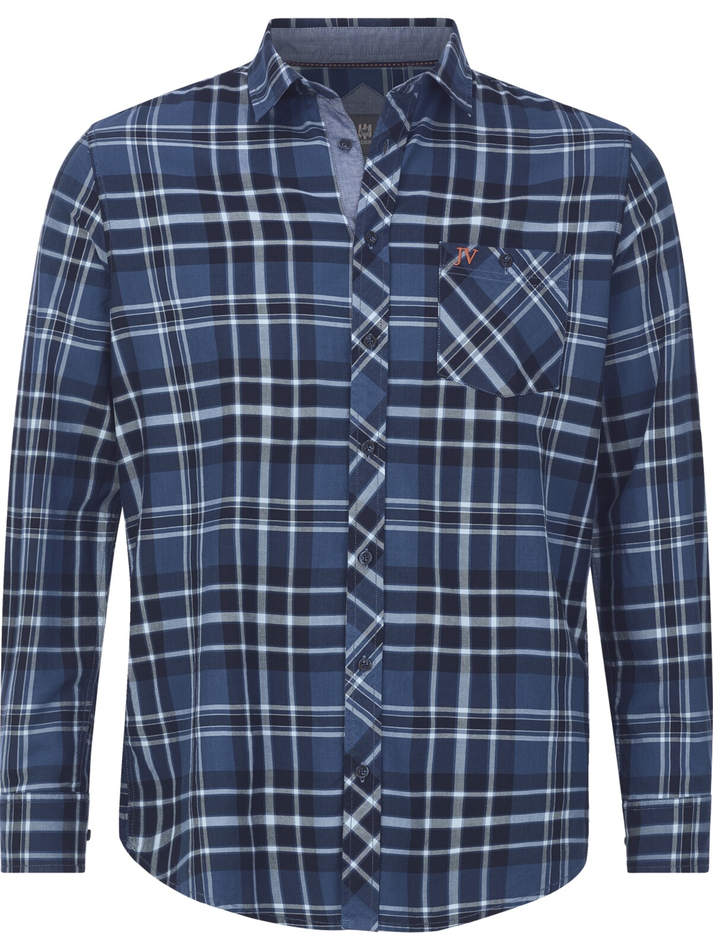 Jan Vanderstorm Comfort fit Button Up Shirt 'Norsen' in Blue: front