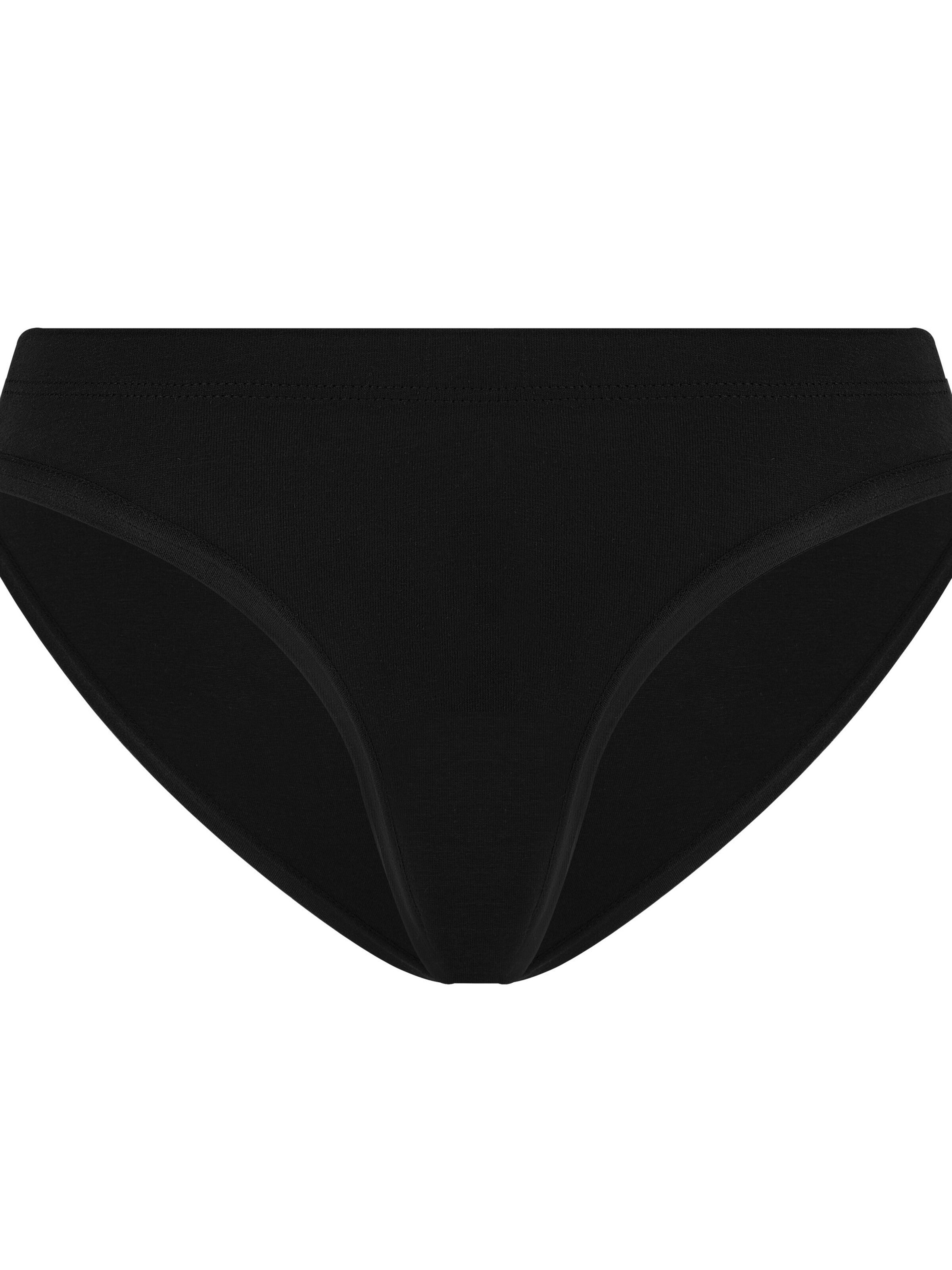 Albero Natur Panty 'Damen Bio Baumwoll Slip ohne Spitze' in Black: front