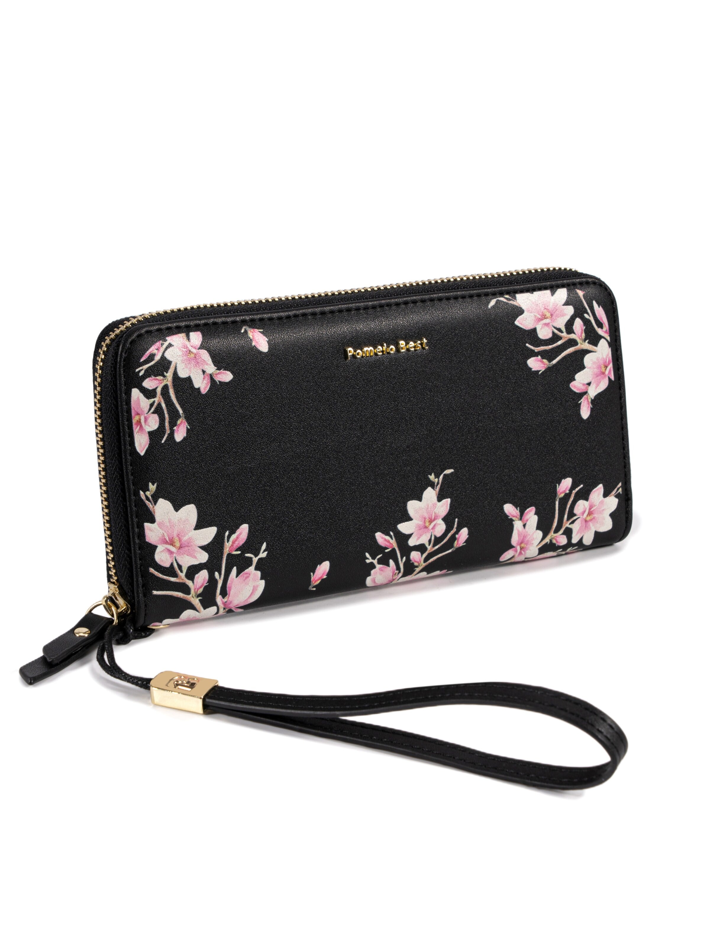 Portamonete 'Pomelo Best Portemonnaie Damen mit Blumenprint' di Pomelo Best in nero