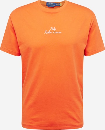 Tricou de la Polo Ralph Lauren pe portocaliu: față
