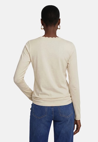 zero Basic Langarm-Shirt unifarben in Beige