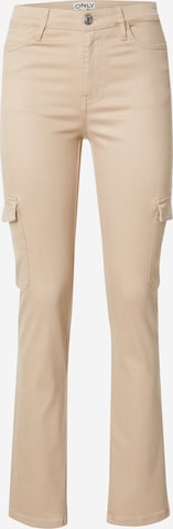 ONLY Slimfit Cargobukser 'ONLBRANDY' i beige: forside