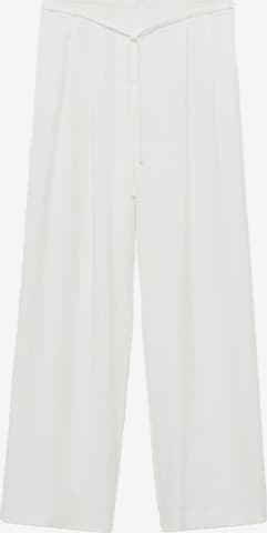 MANGO Pleat-front trousers 'BONNIE' in White: front