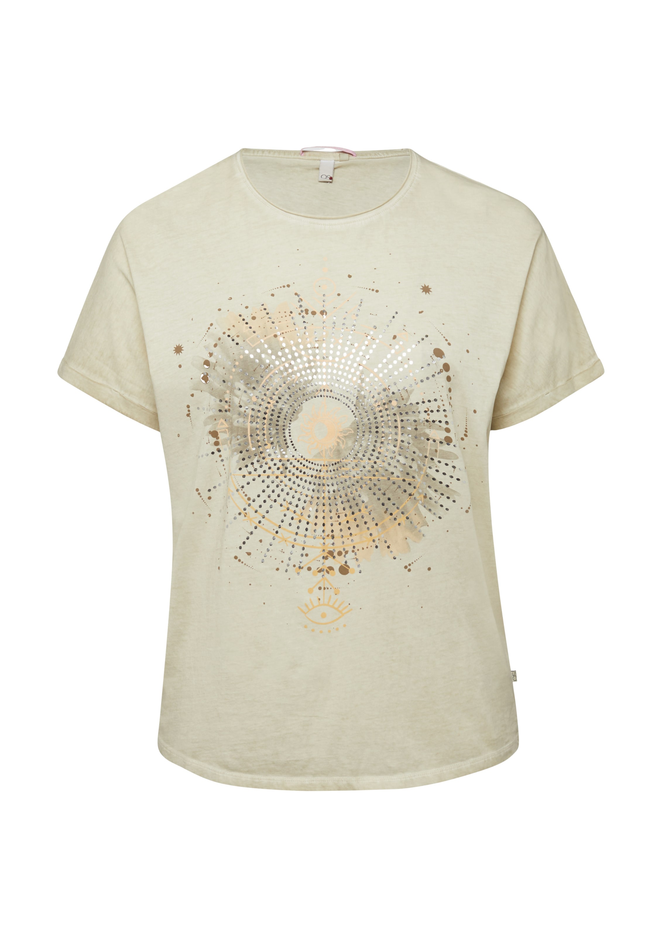 QS T-Shirt in Beige: Vorderseite