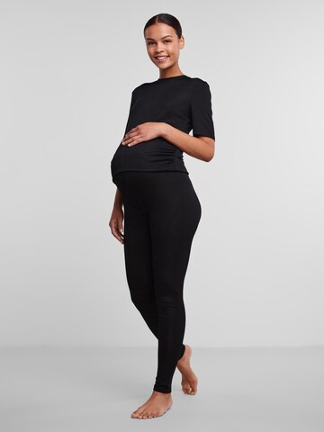 Pieces Maternity Skinny Leggings 'Tanno' in Zwart