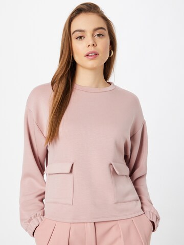 Sweat-shirt Warehouse en rose : devant