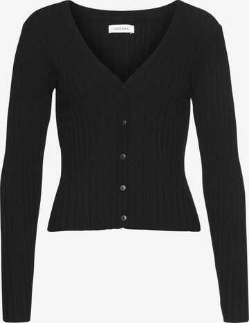 LASCANA Knit cardigan in Black: front