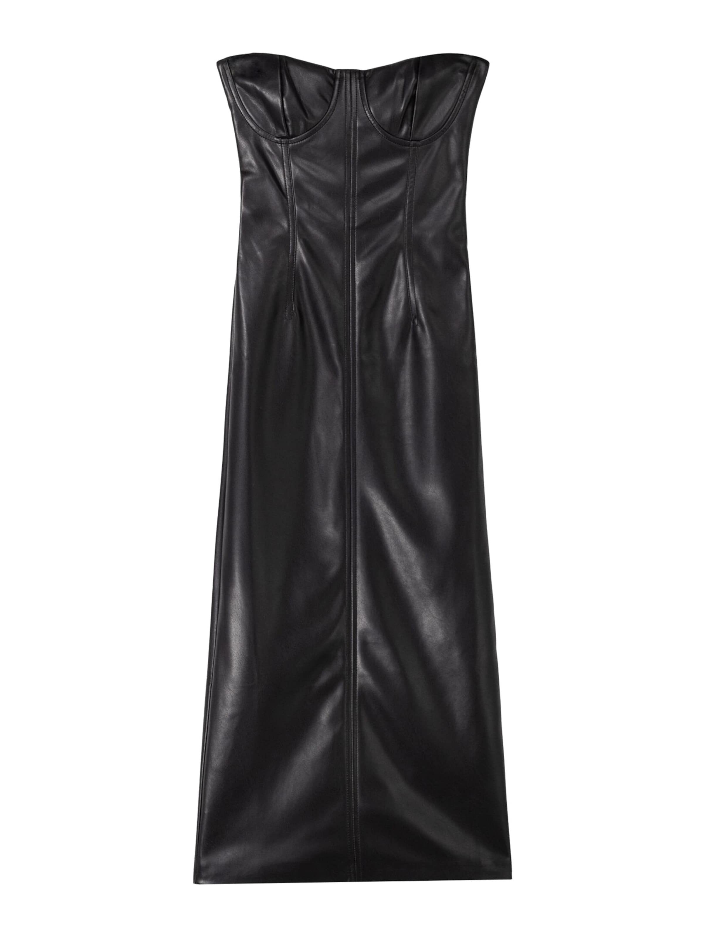 BershkaHaljina - crna boja: prednji dio