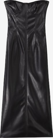 BershkaHaljina - crna boja: prednji dio