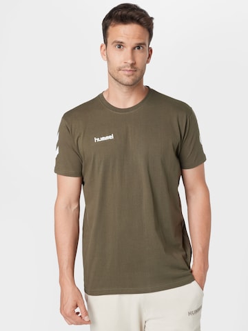 Hummel - Camisa funcionais em verde: frente