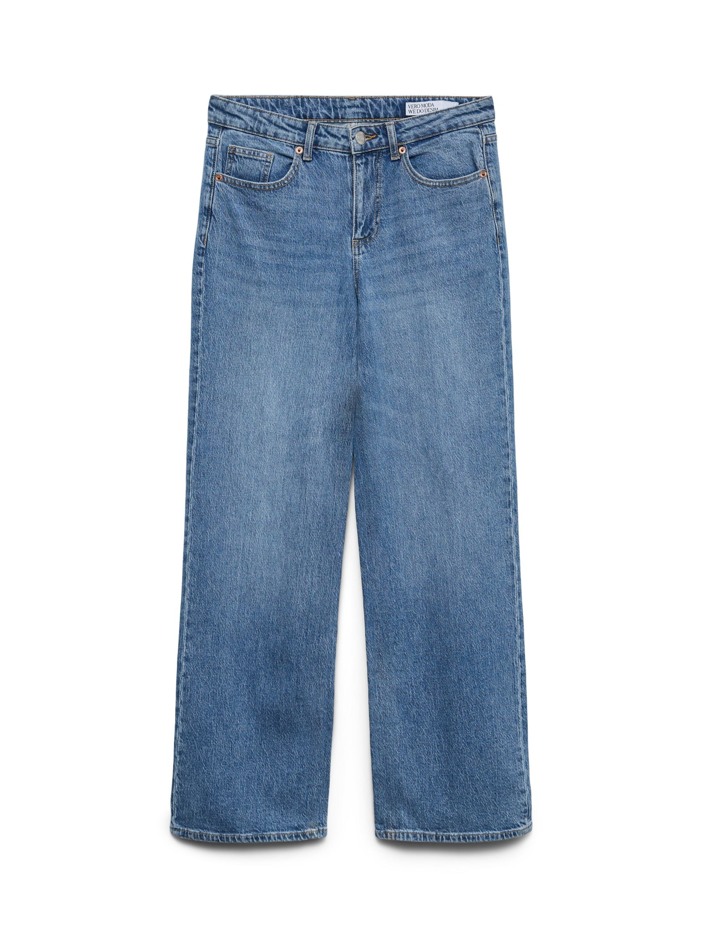 VERO MODA Wide Leg Jeans i blå: forside