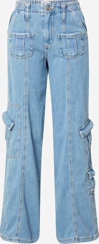 BDG Urban Outfitters - Perna larga Calças de ganga cargo em azul: frente