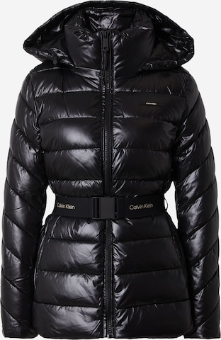 Veste mi-saison Calvin Klein en noir : devant