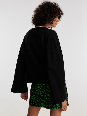 EDITED Knit cardigan 'Carmi' in Black