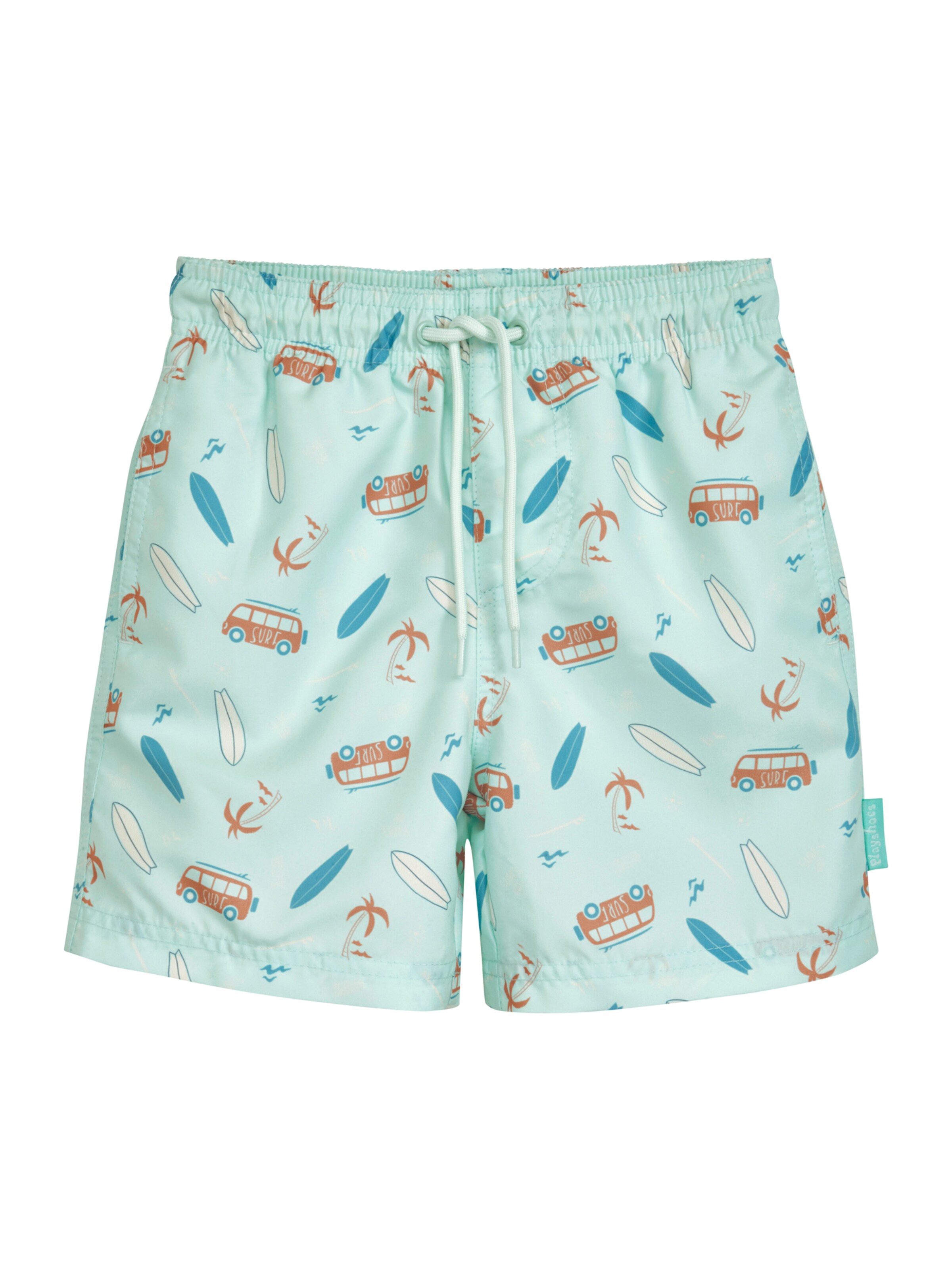 Shorts de bain 'Surf-Bus' PLAYSHOES en vert : devant