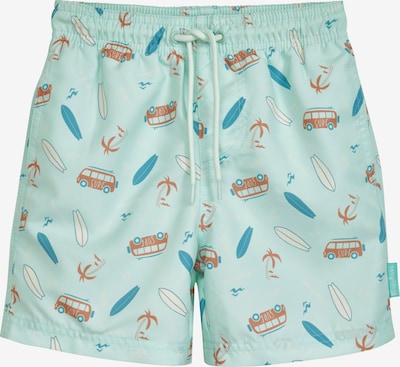 PLAYSHOES Uimashortsit 'Surf-Bus' värissä ruskea / minttu / valkoinen, Tuotenäkymä