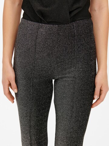 JDY Slim fit Trousers with creases 'EVY' in Grey