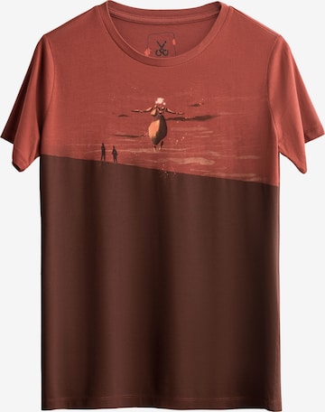 T-Shirt 'Shield Maiden' Kaft en rouge : devant