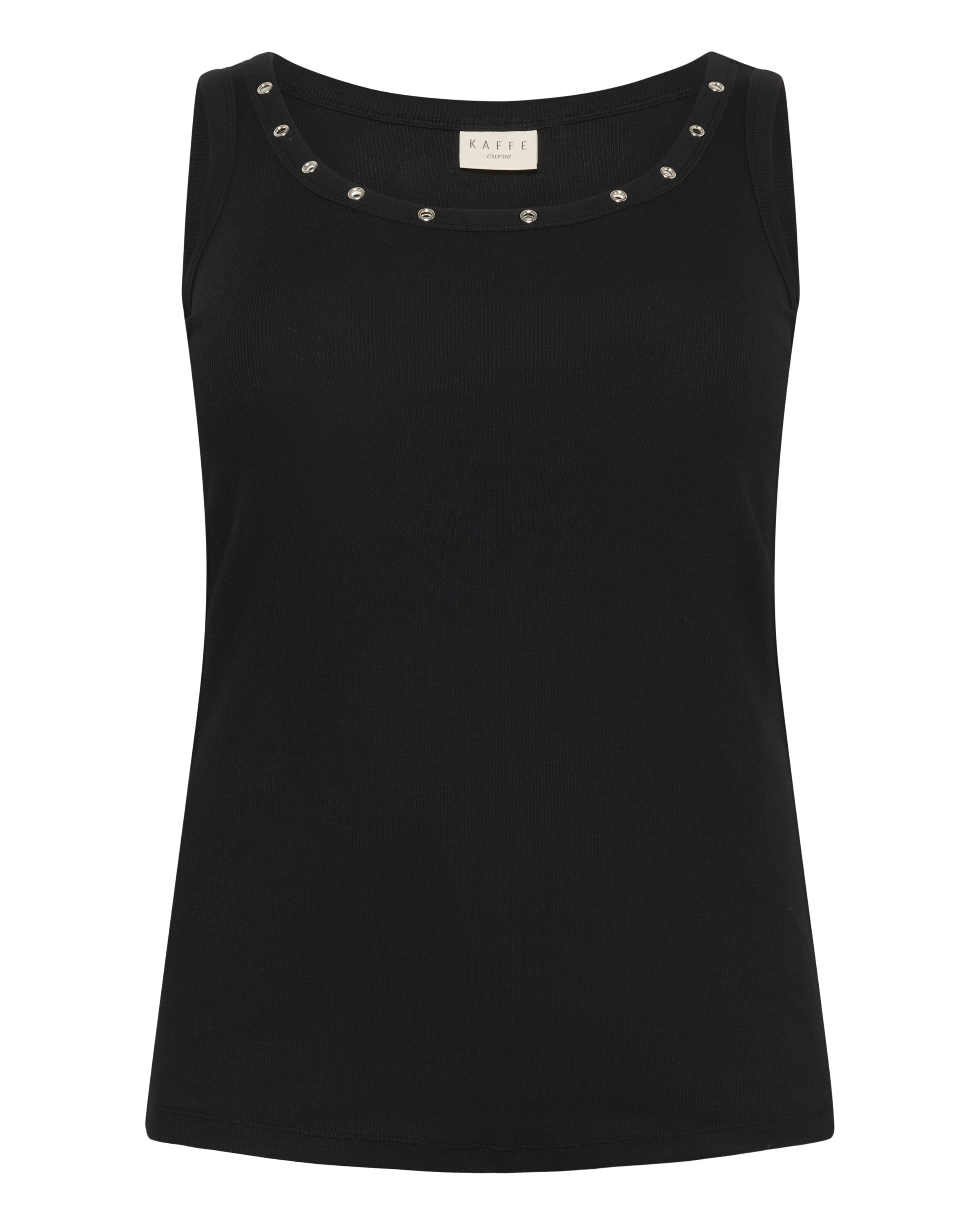 KAFFE CURVE Top 'KCCarina' in Schwarz: Vorderseite