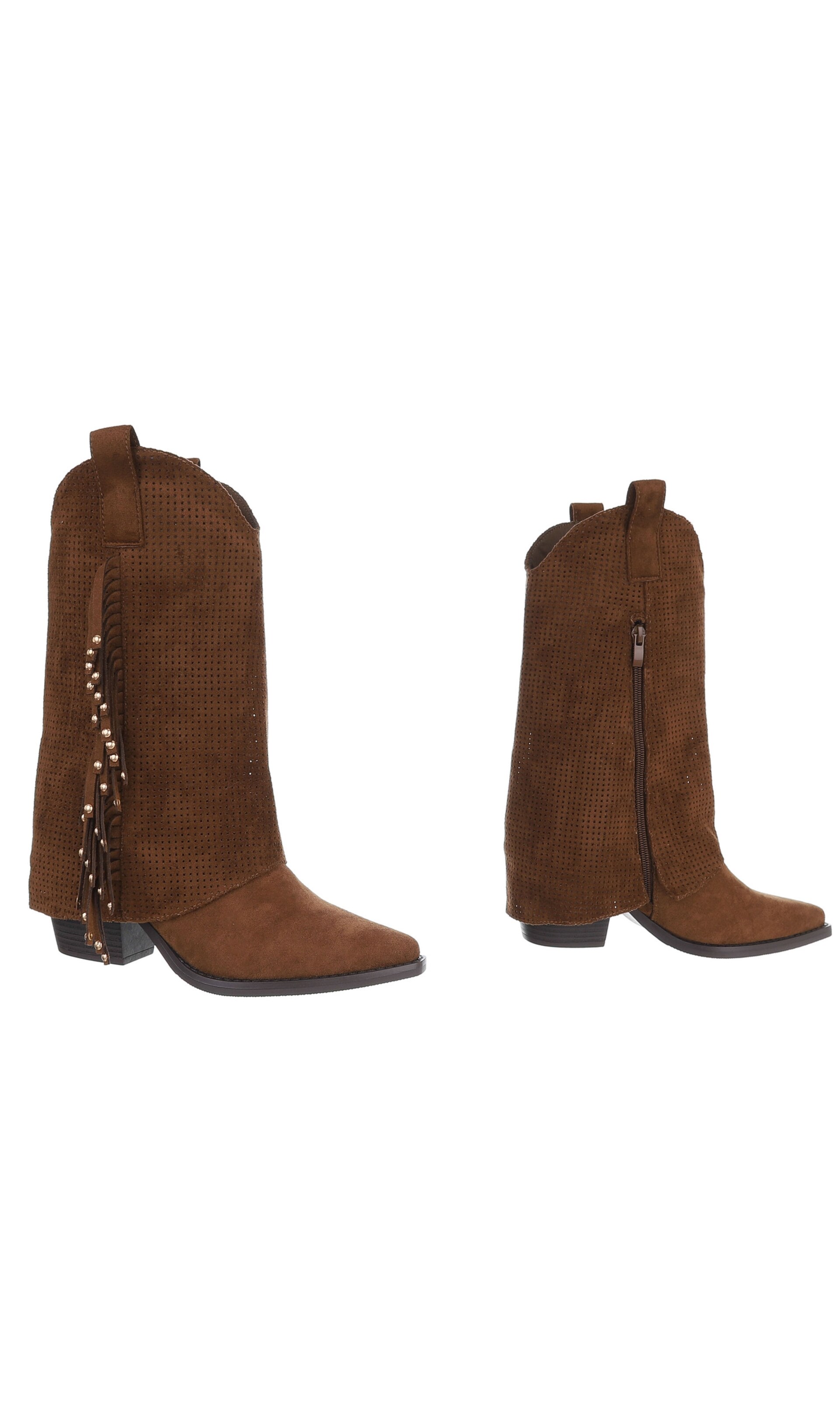 Ital-Design Cowboystiefel in Braun