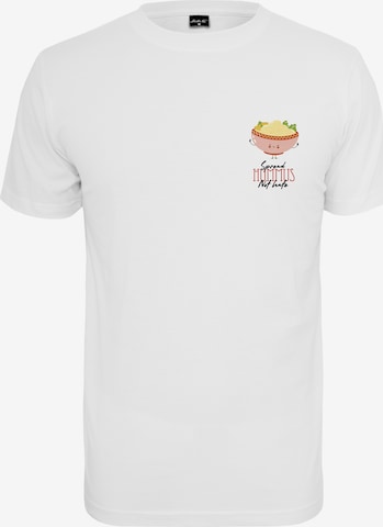 Tricou 'Spread Hummus' de la Merchcode pe alb: față