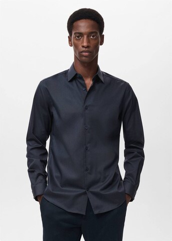 MANGO MAN Regular fit Button Up Shirt 'Palmar' in Blue: front