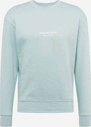 JACK & JONES Sweatshirt 'VESTERBRO' em menta / branco, Vista do produto