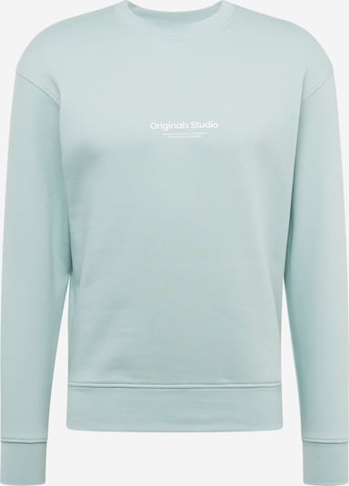 JACK & JONES Sudadera 'VESTERBRO' en menta / blanco, Vista del producto