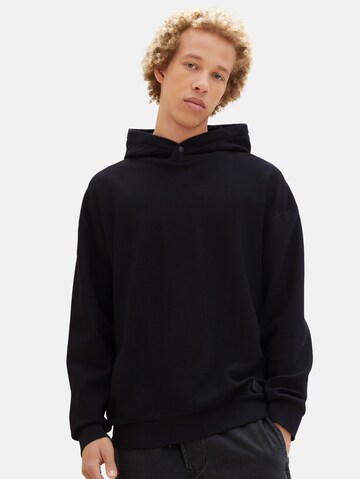 TOM TAILOR DENIM Sweatshirt in Black