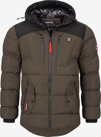 Geo Norway Winter Jacket in Green: front