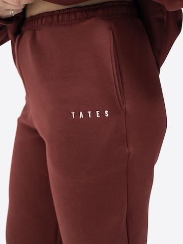 TATES Tapered Workout Pants in Red