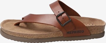 MEPHISTO T-Bar Sandals 'Niels' in Brown