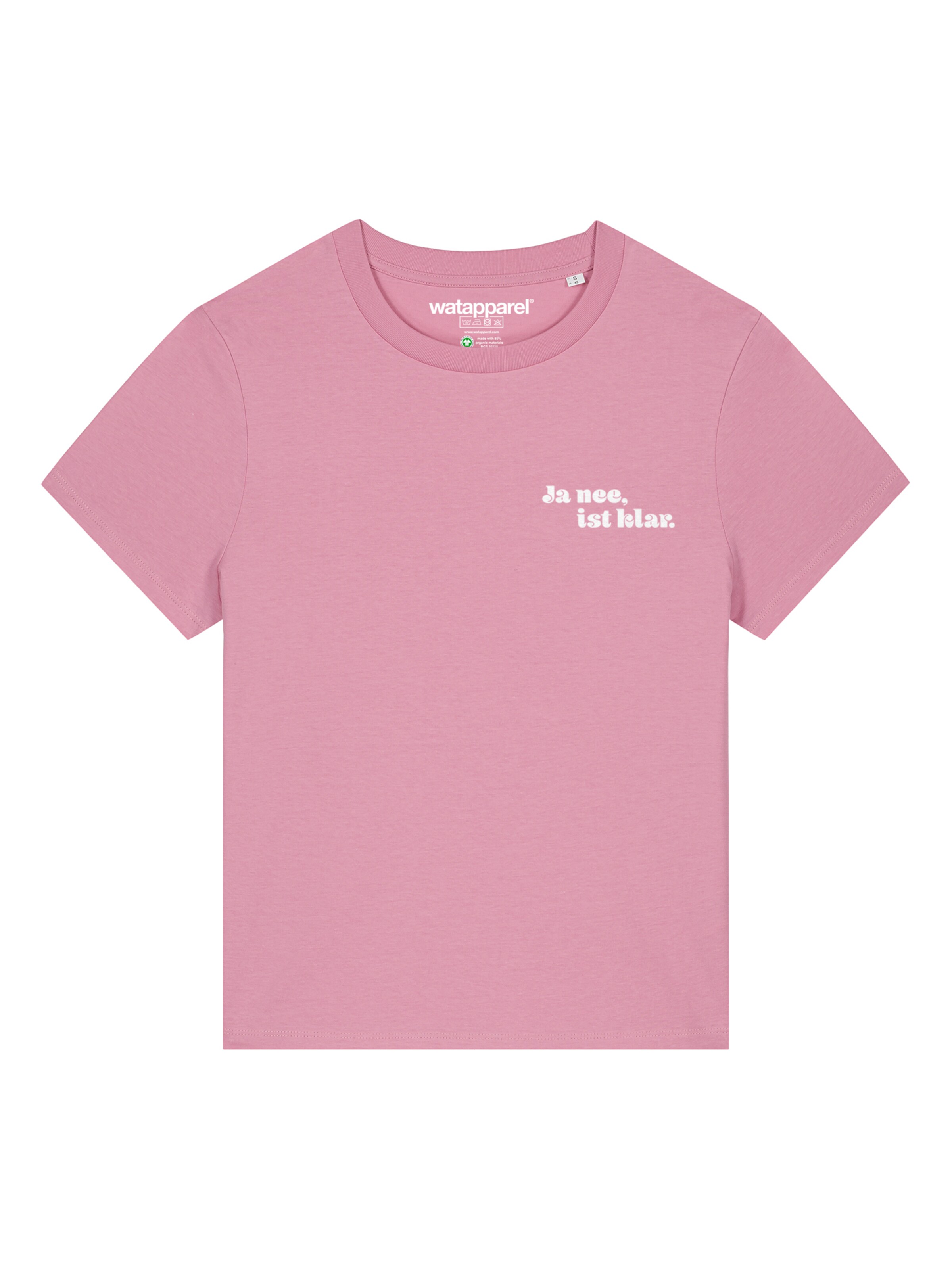Watapparel Shirt 'Ja Nee Ist Klar' in Roze: voorkant