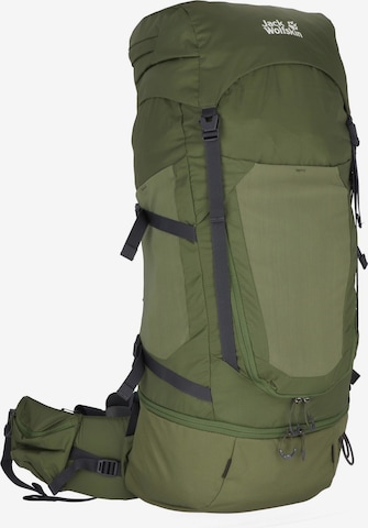 JACK WOLFSKIN Sports Backpack 'Highland Trail 55' in Green