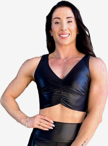 LUXFEELSportski top 'Top Adela Pearl Shine' - crna boja: prednji dio