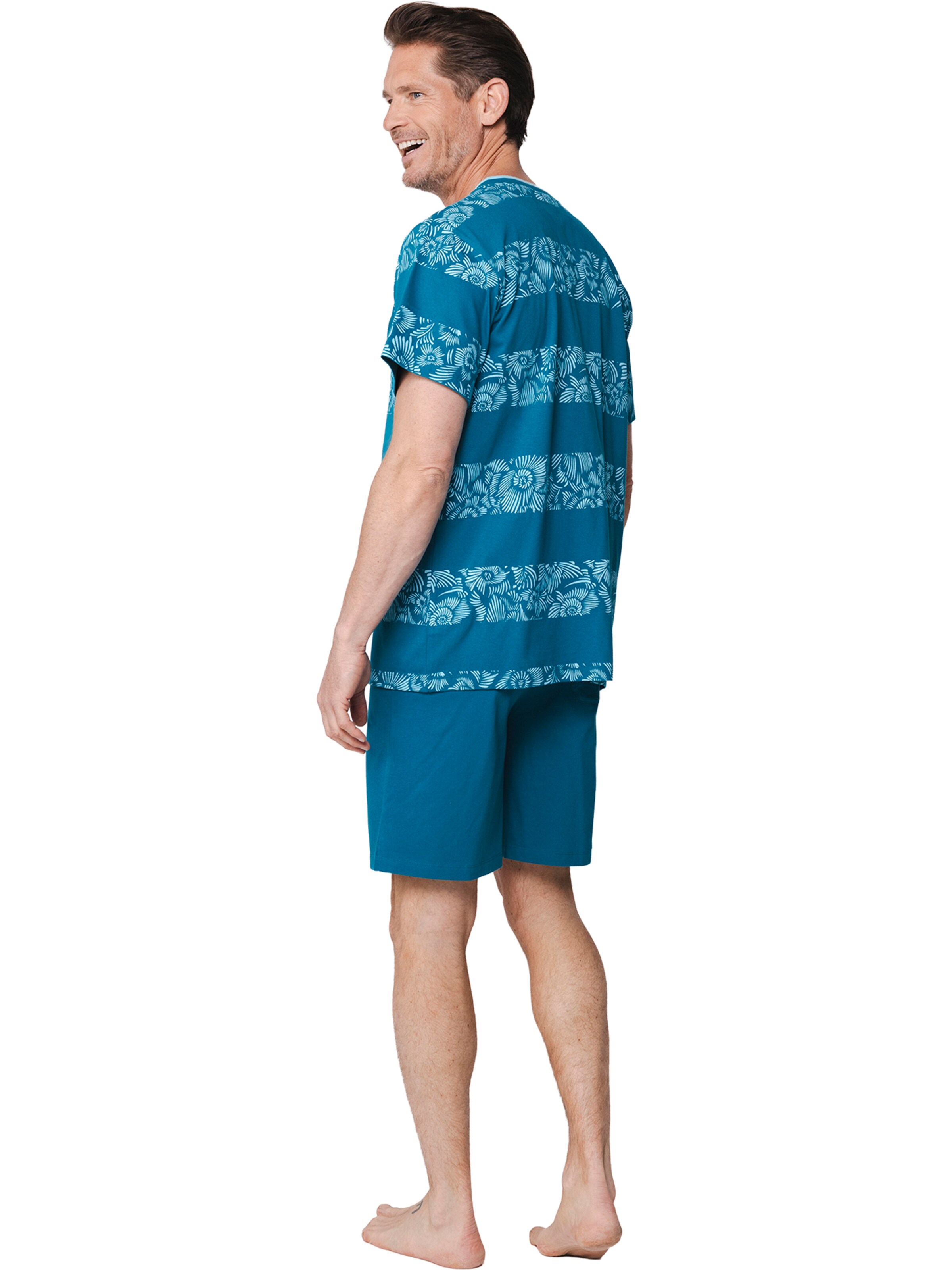 Pyjama court 'Shortama' Pastunette en bleu
