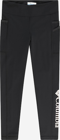 COLUMBIASkinny Sportske hlače 'Lodge' - crna boja: prednji dio