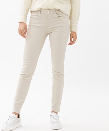 BRAX Slimfit Jeans 'Ana' in Beige: predná strana