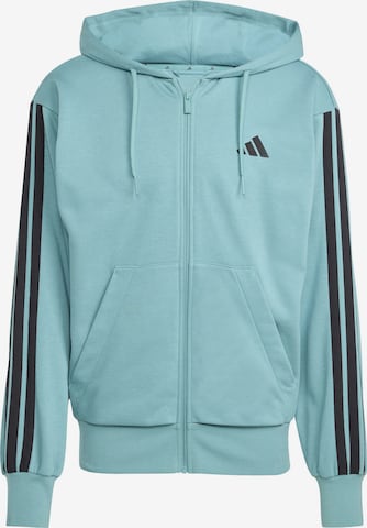ADIDAS SPORTSWEAR Athletic Zip-Up Hoodie 'Essentials' in Blue: front
