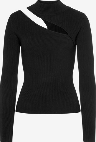 LASCANA Пуловер в черно: отпред