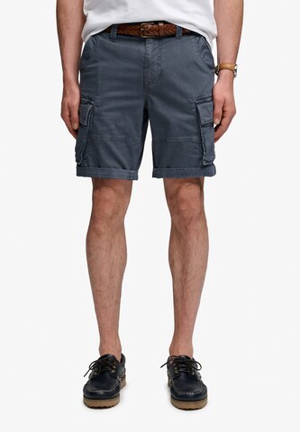 Superdry & Co Regular Cargoshorts in Blau: Vorderseite