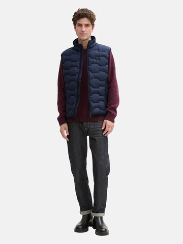 TOM TAILOR Bodywarmer 'Hybrid' in Blauw