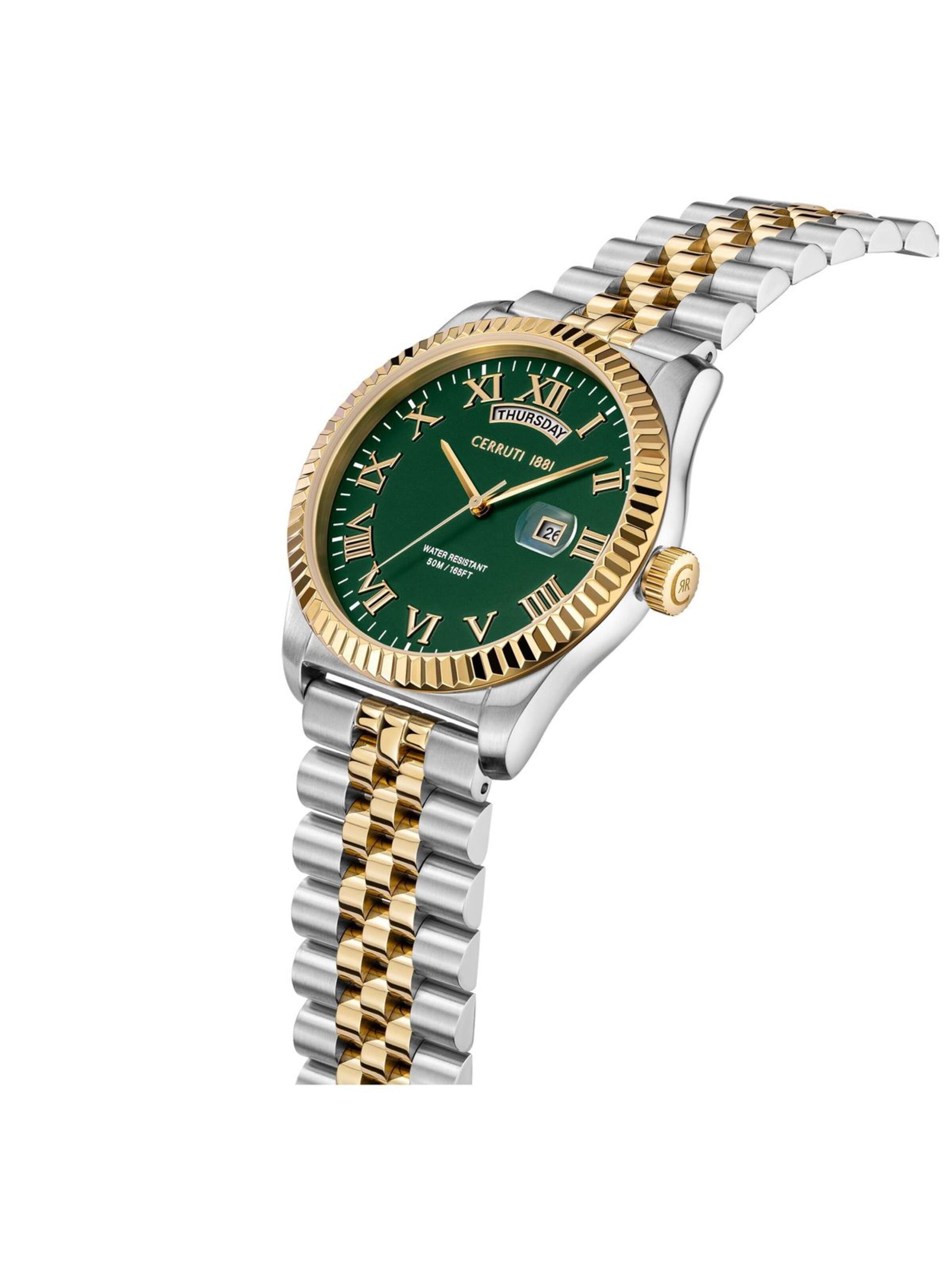 Montre à affichage analogique CERRUTI 1881 en vert