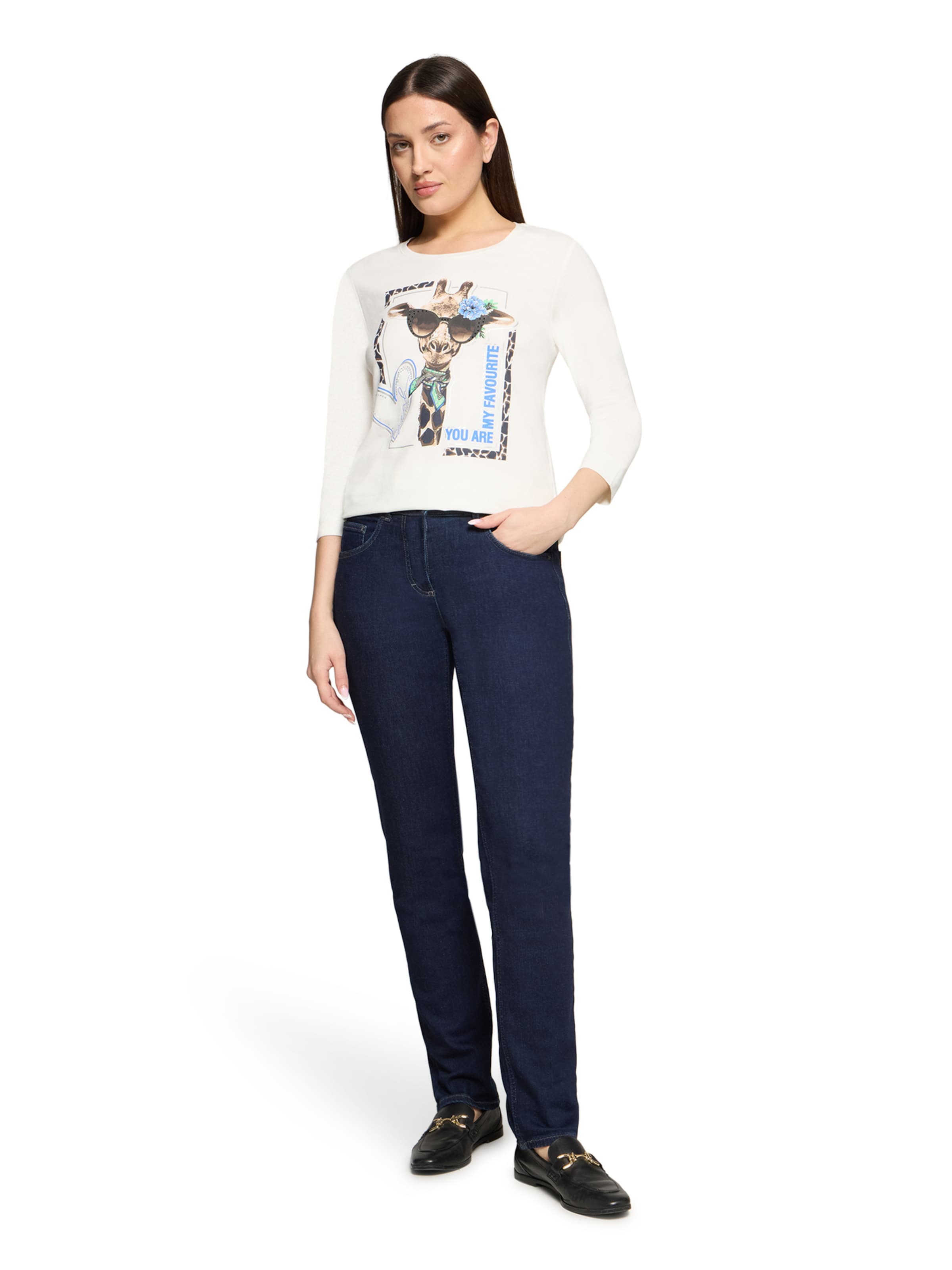 Betty Barclay Basic Shirt mit Aufdruck in Beige