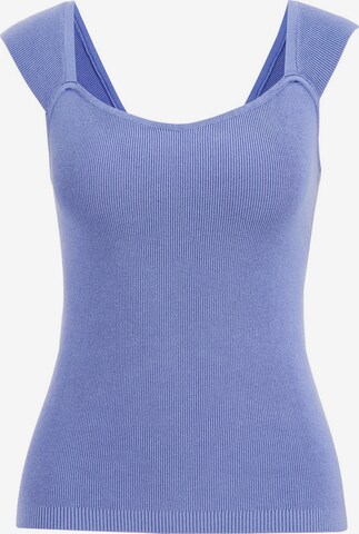 WE Fashion Knitted Top in Purple: front