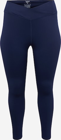 Reebok Skinny Športové nohavice 'WOR' - Modrá: predná strana